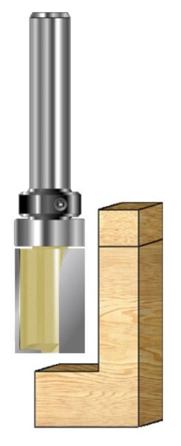 Arden Pattern Bit with Bearing - 19.05mm Diameter 1/4" Shank