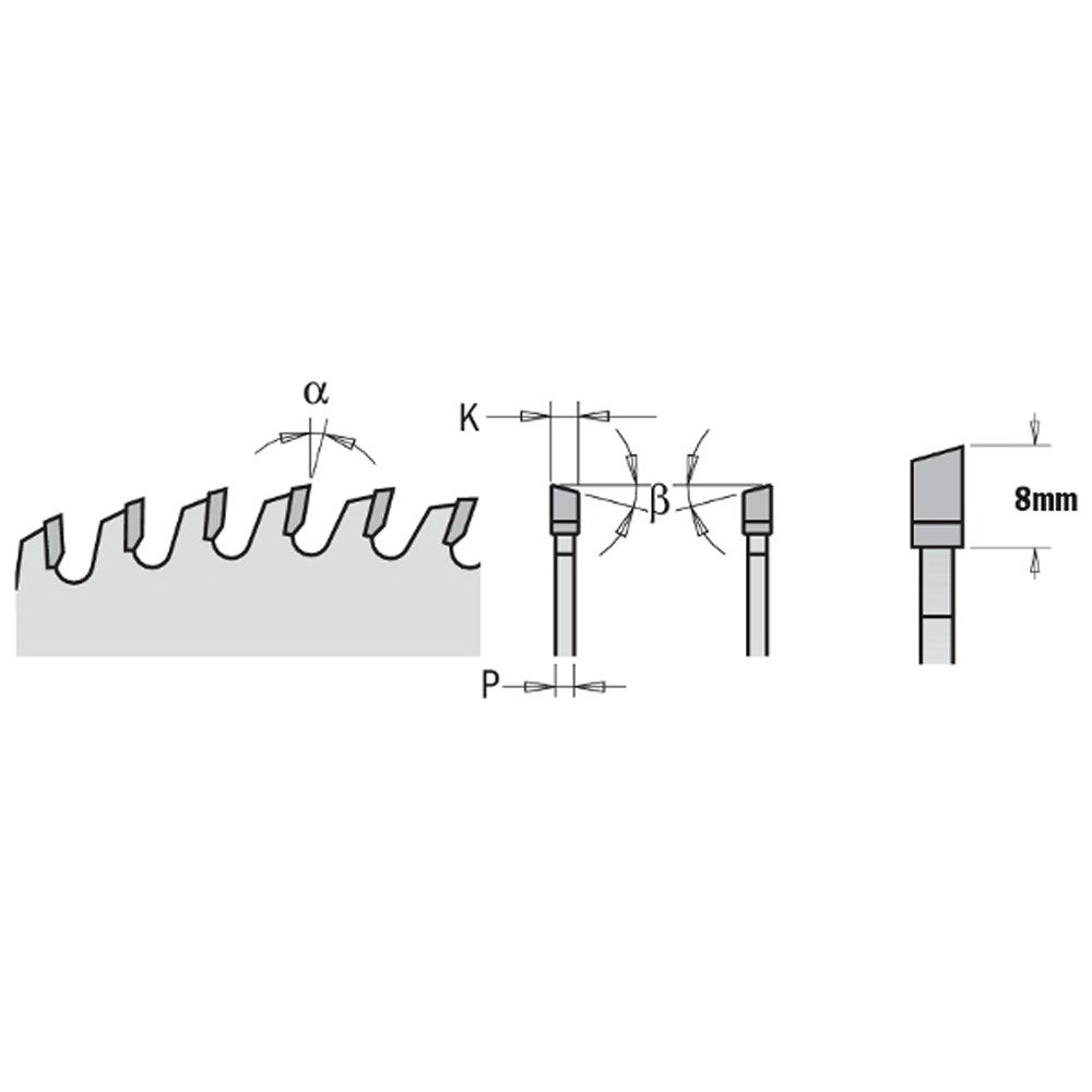 CMT Industrial Low Noise and Chrome Coated Blade - 80 Tooth 15° ATB Grind