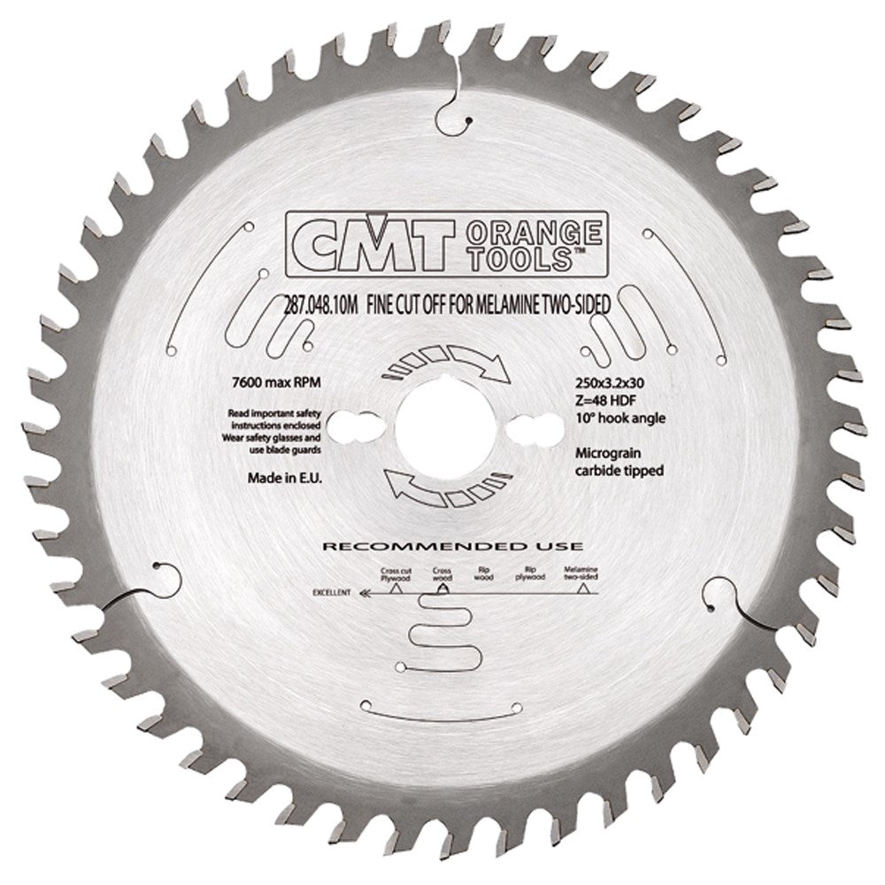 CMT Industrial Fine Cut-Off Blade for Two Sided Melamine - 300 - 60 Tooth