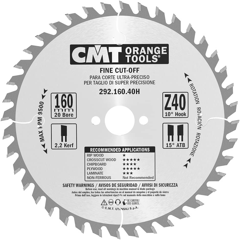 CMT Fine Cut-Off Saw Blade - 160mm