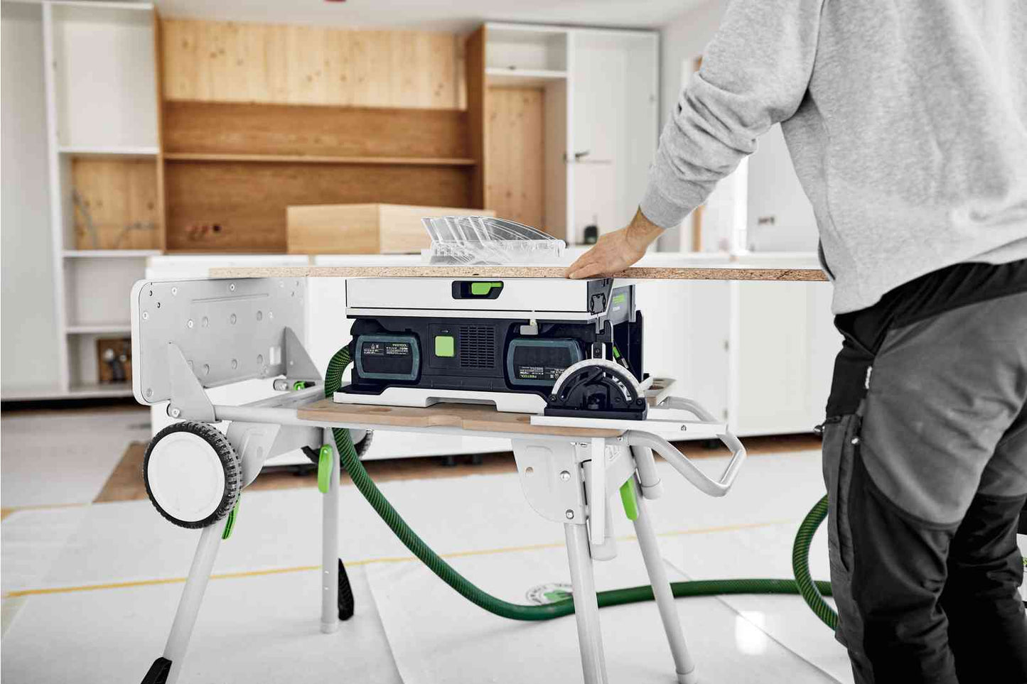 Festool 18V Cordless Table Saw in Systainer 5.2Ah Bluetooth Set & Underframe