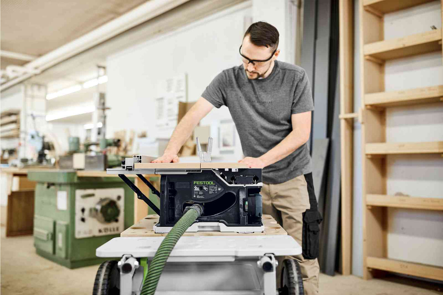 Festool 18V Cordless Table Saw in Systainer 5.2Ah Bluetooth Set & Underframe