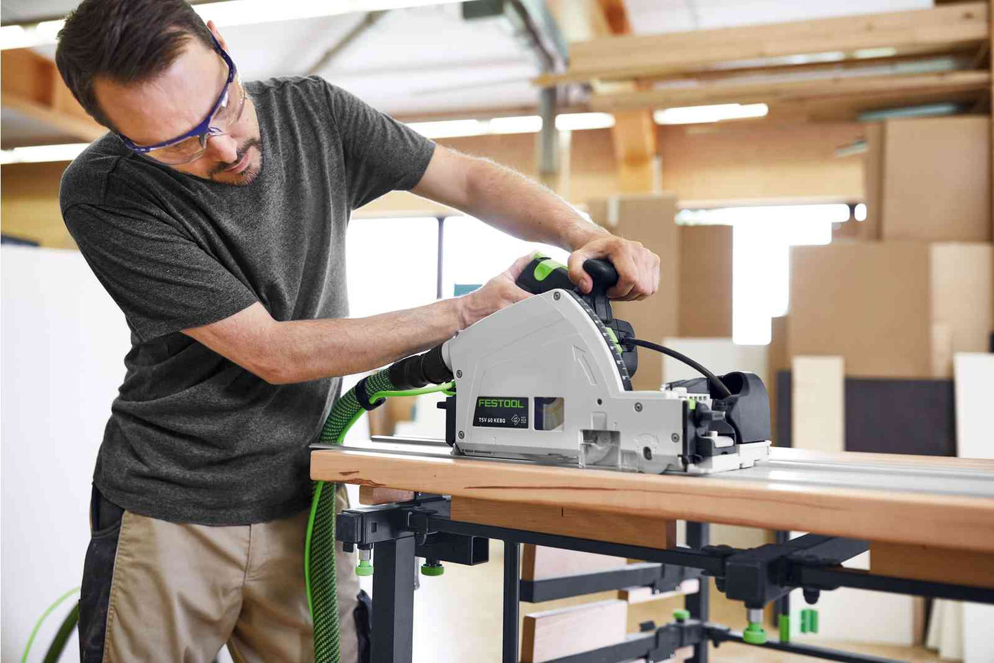 Festool TSV 60K 168mm Plunge Cut Scoring Saw in Systainer with 1900mm Rail