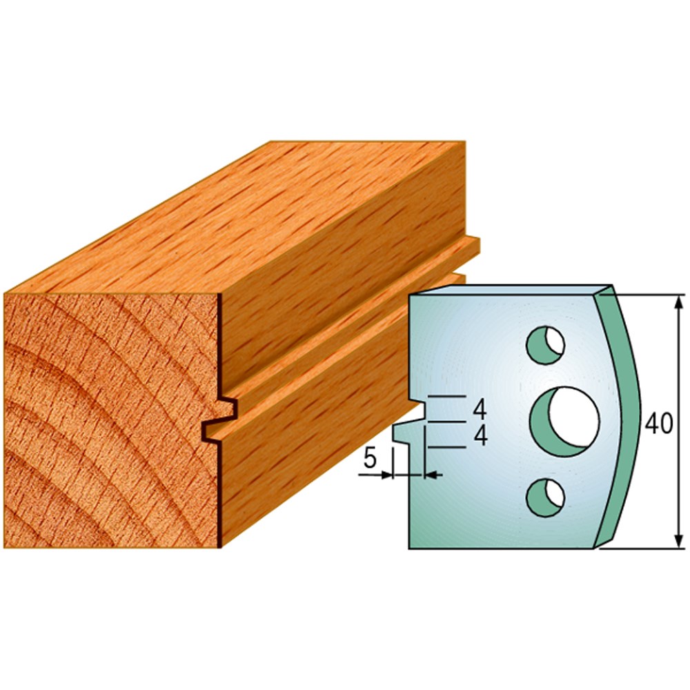 CMT Spindle Moulder Profile Knives - 40mm - Joinery #74