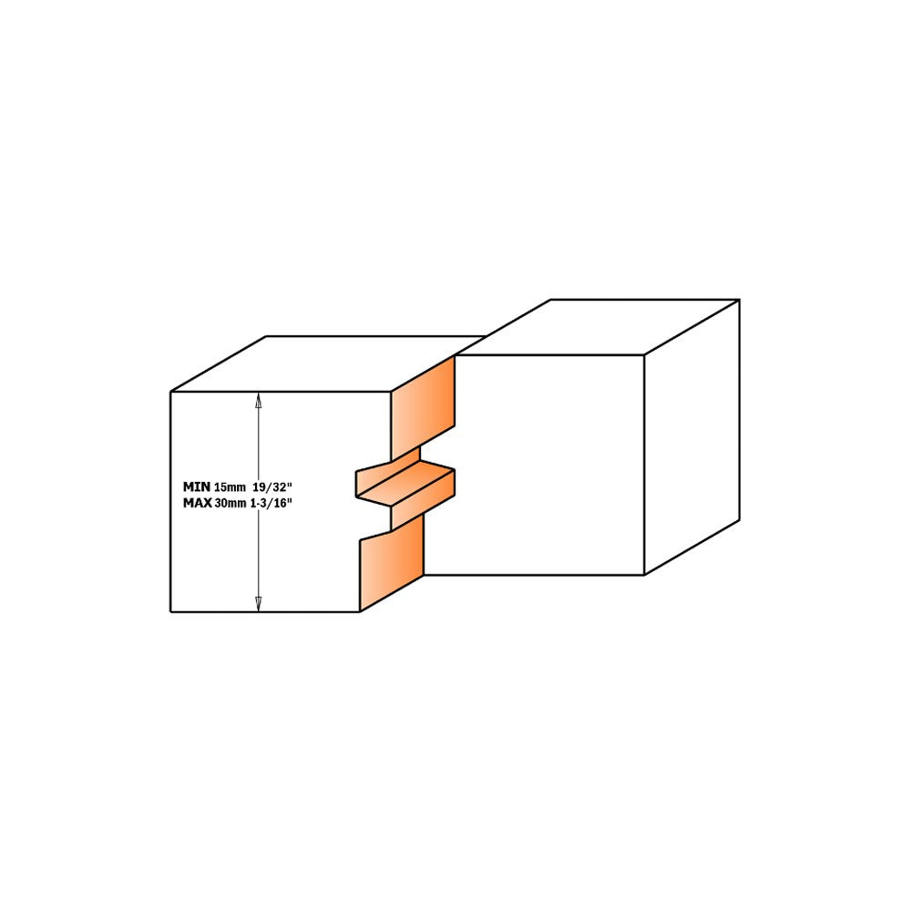 CMT Glue Joint Bit 44.4MMd 1/2"S