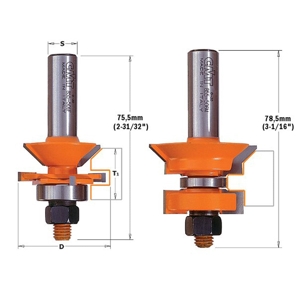 CMT V-Tongue & Groove Set 1/2"S