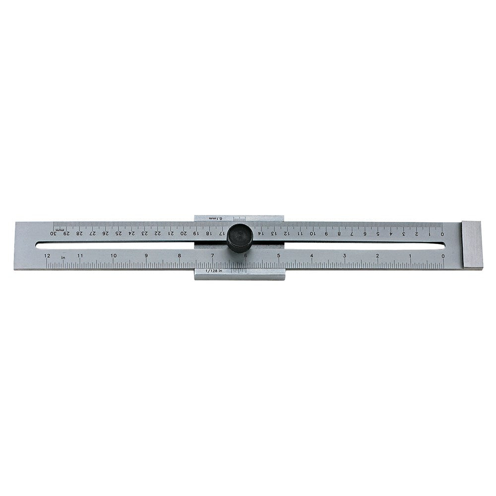 Lee Valley Steel Chrome Stop Rule - 30cm