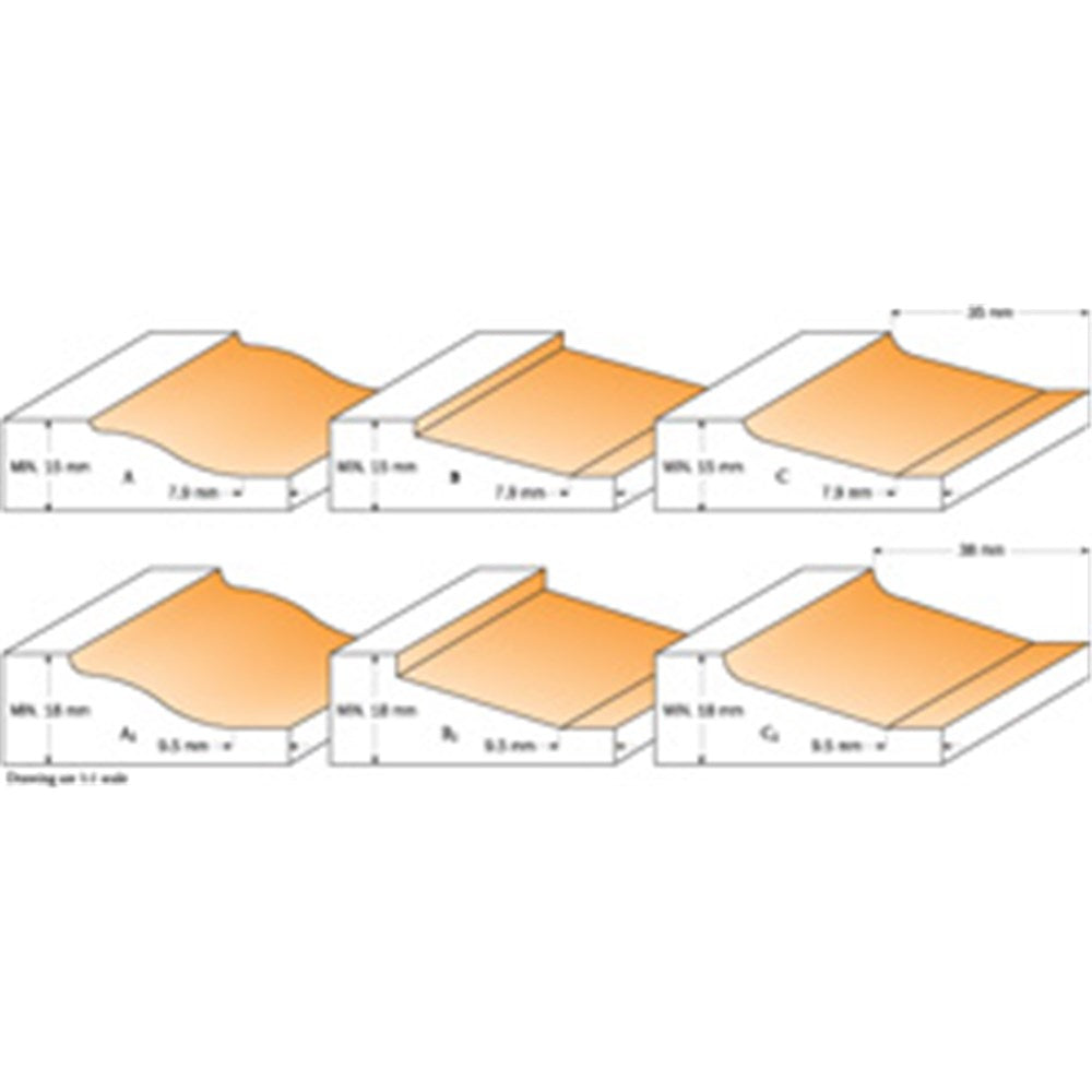 CMT Raised Panel Bit ANGLE 2 CNR - 89mm Diameter