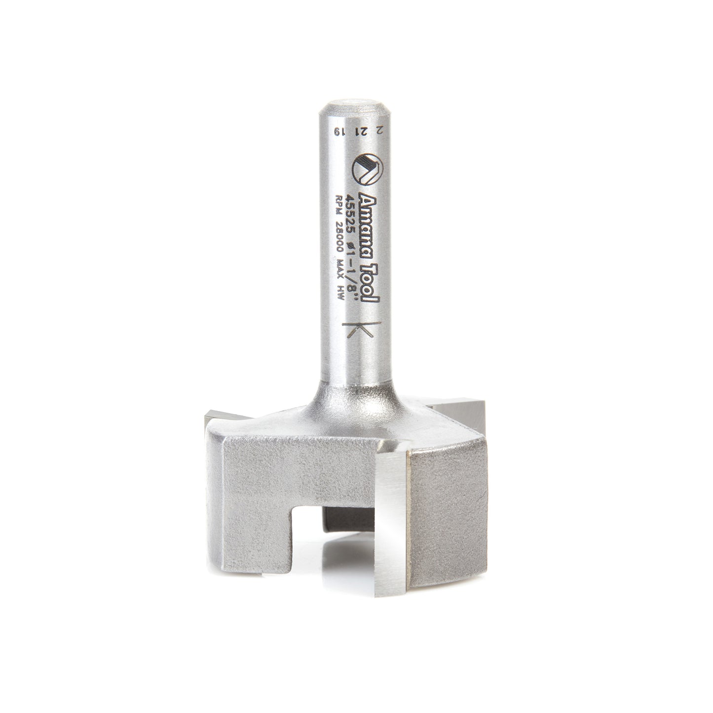 Amana 45525 Carbide Tipped Spoilboard Cutter, 1-1/8" Diameter, 1/4" Shank