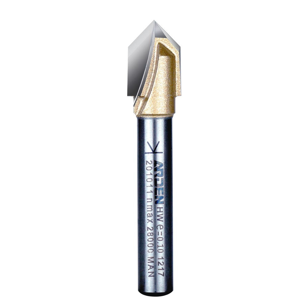 Arden "V" Groove Bit - 9.5mm Diameter 1/4" Shank