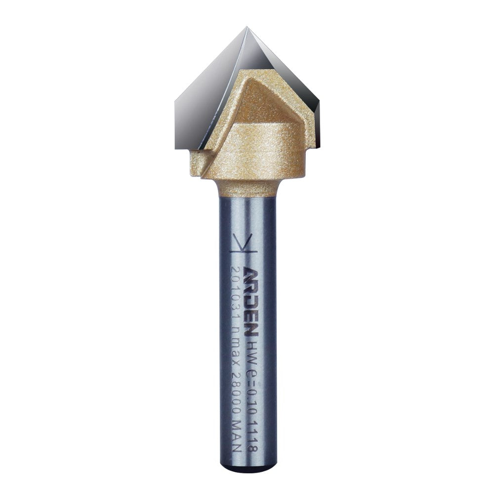 Arden "V" Groove Bit - 15.9mm Diameter 1/4" Shank