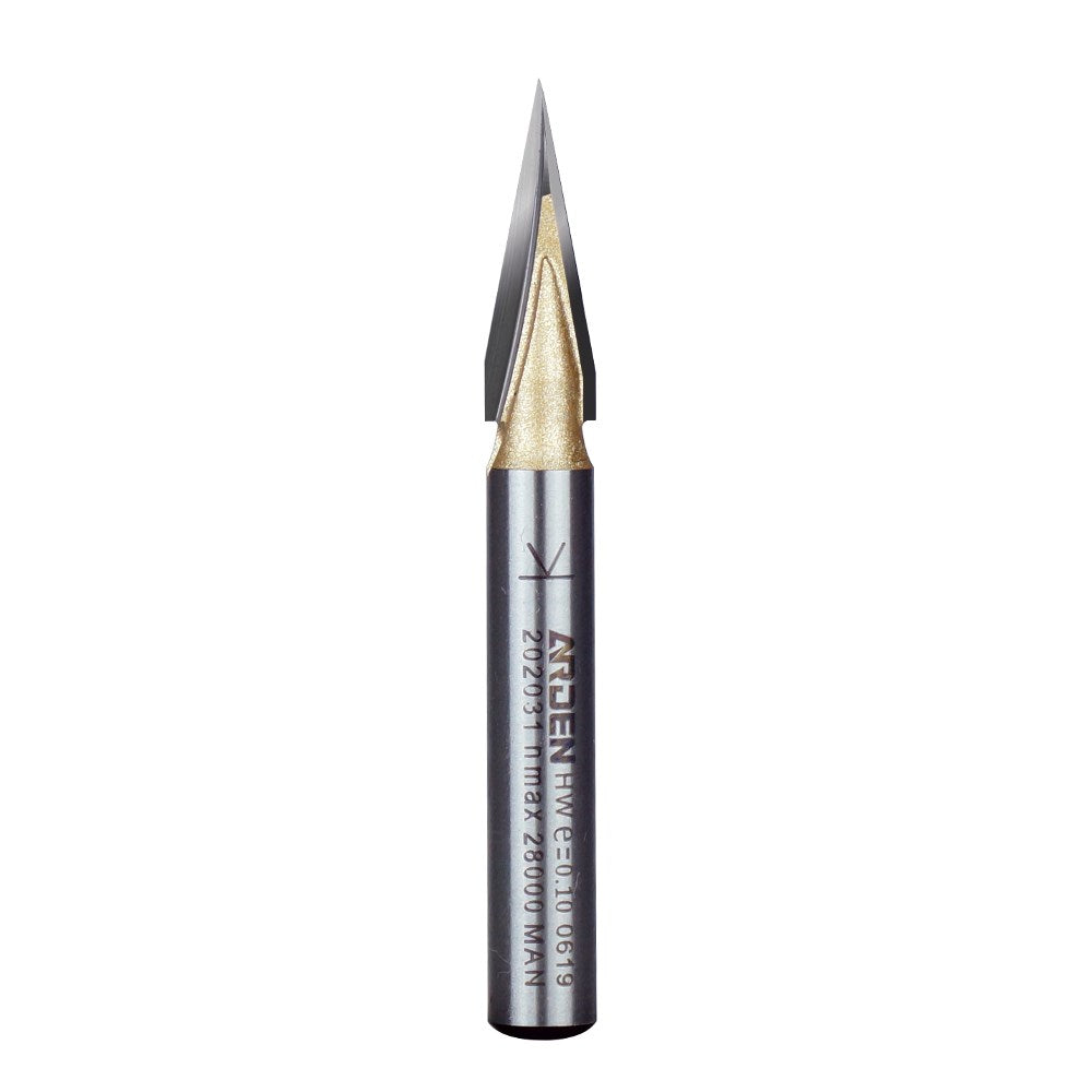 Arden "V" Groove and Engraving Bit - 22° Angle 1/4" Shank