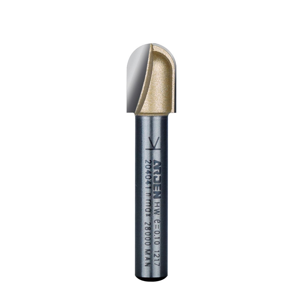 Arden Round Nose Grooving Bit - 9.5mm Diameter 1/4" Shank