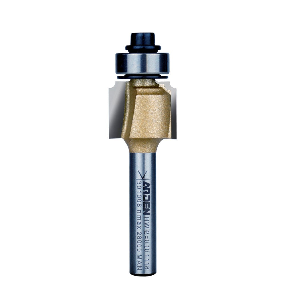 Arden Round Over Bit with Bearing - 12.77mm Cut Depth 1/4" Shank