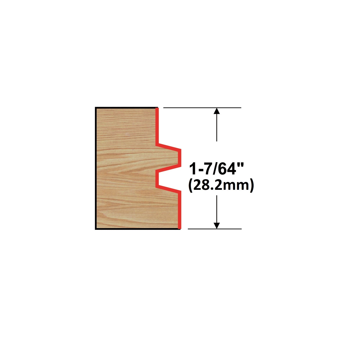 Arden Tongue and Groove Bit - 47.6mm Diameter 1/2" Shank