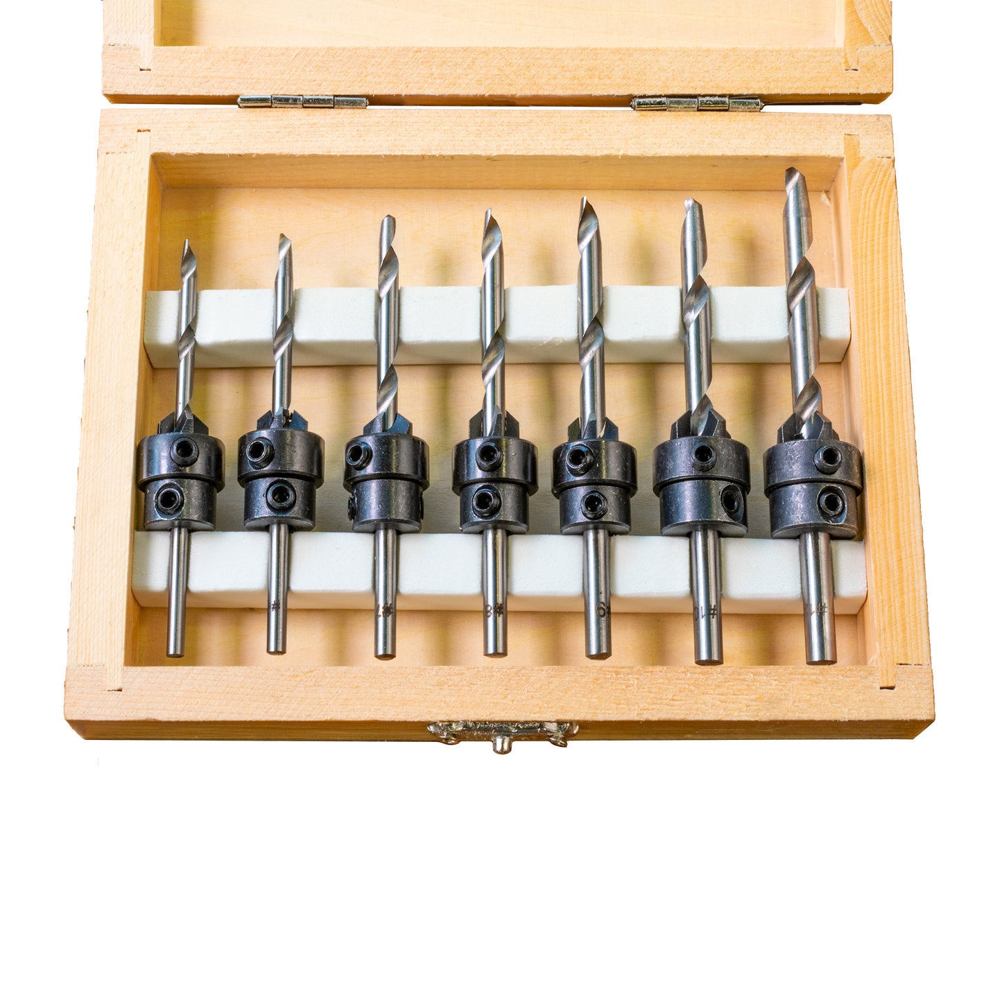 Carbatec 7 Piece Countersink Drill Bit Set