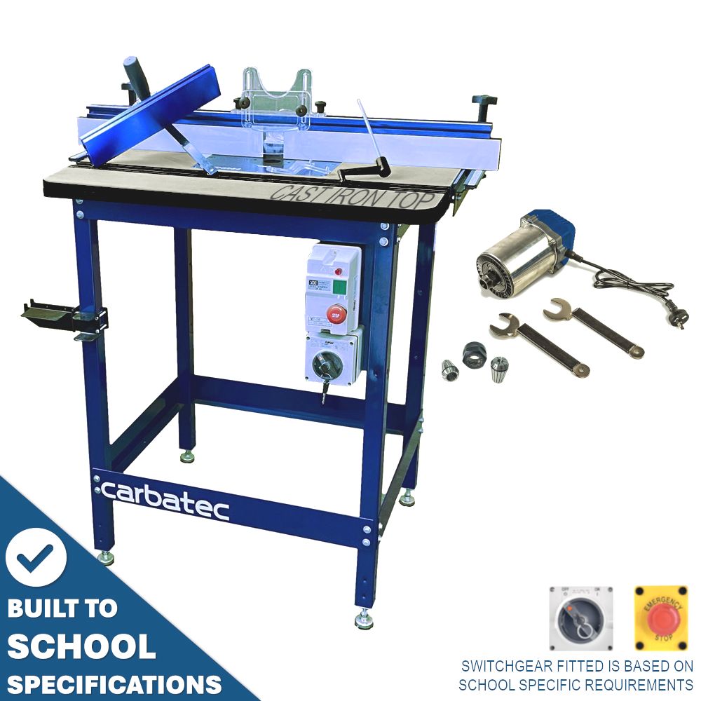 Carbatec Cast Iron Router Table (Fixed) - Built to School Specifications