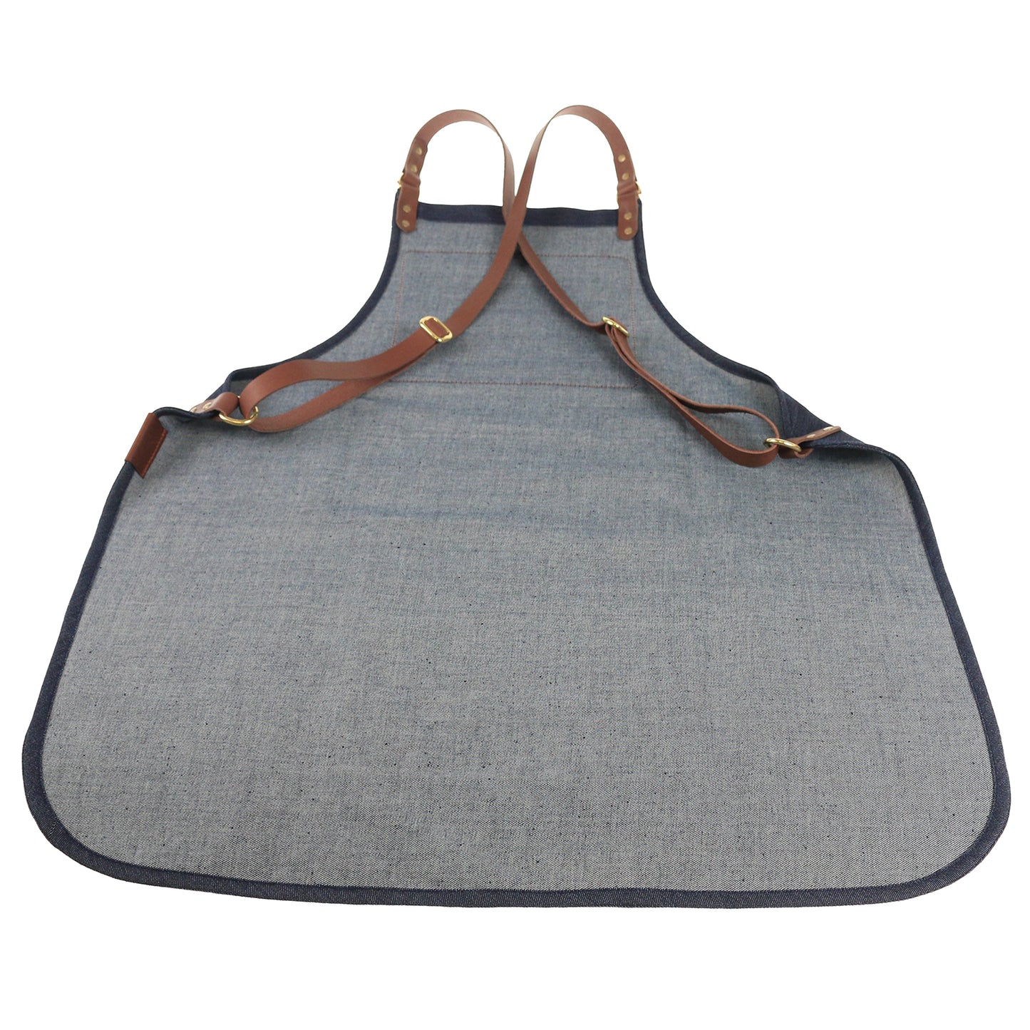 En Mina Denim and Leather Carving Apron