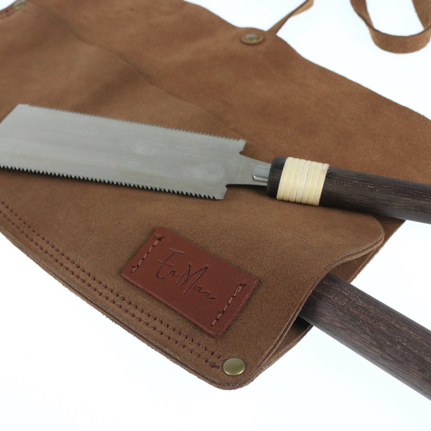En Mina 3 Pocket Suede Japanese Saw Wrap