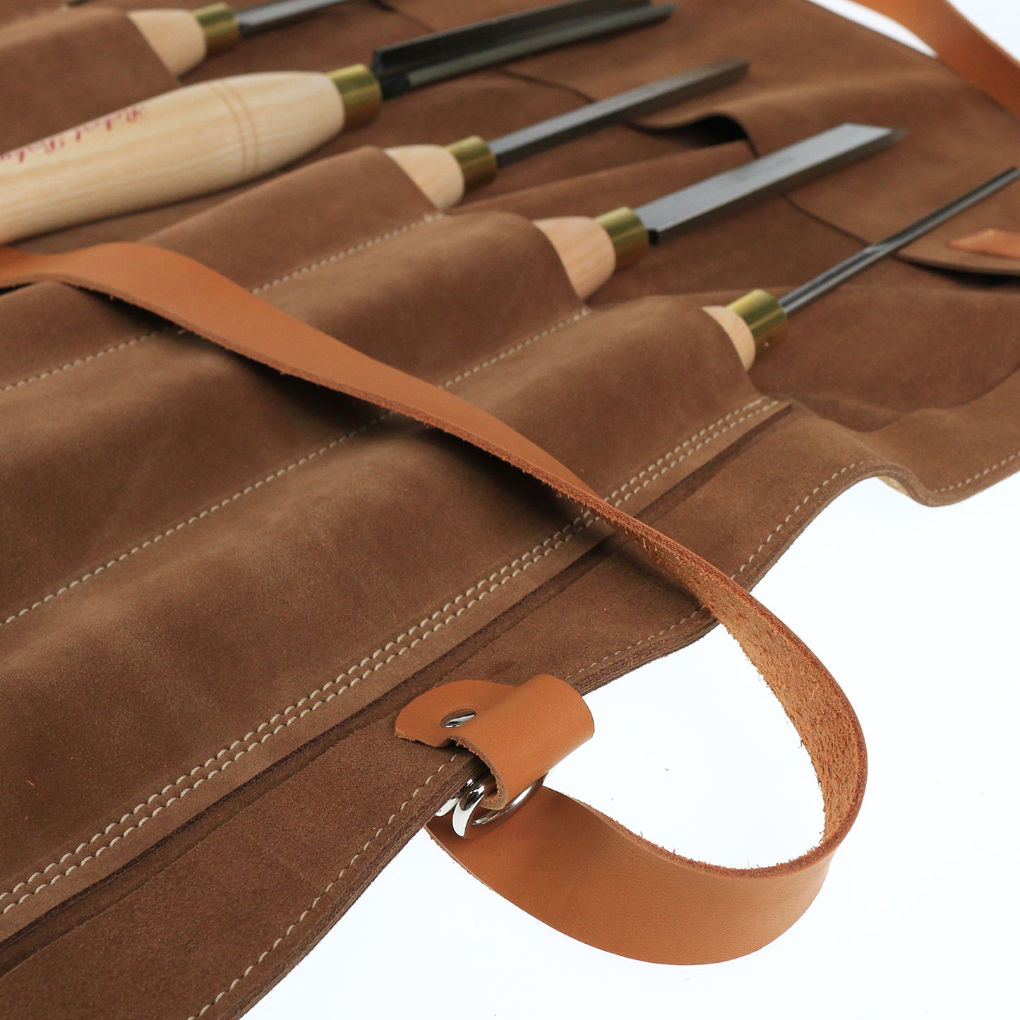 En Mina 8 Pocket Suede Woodturning Chisel Roll