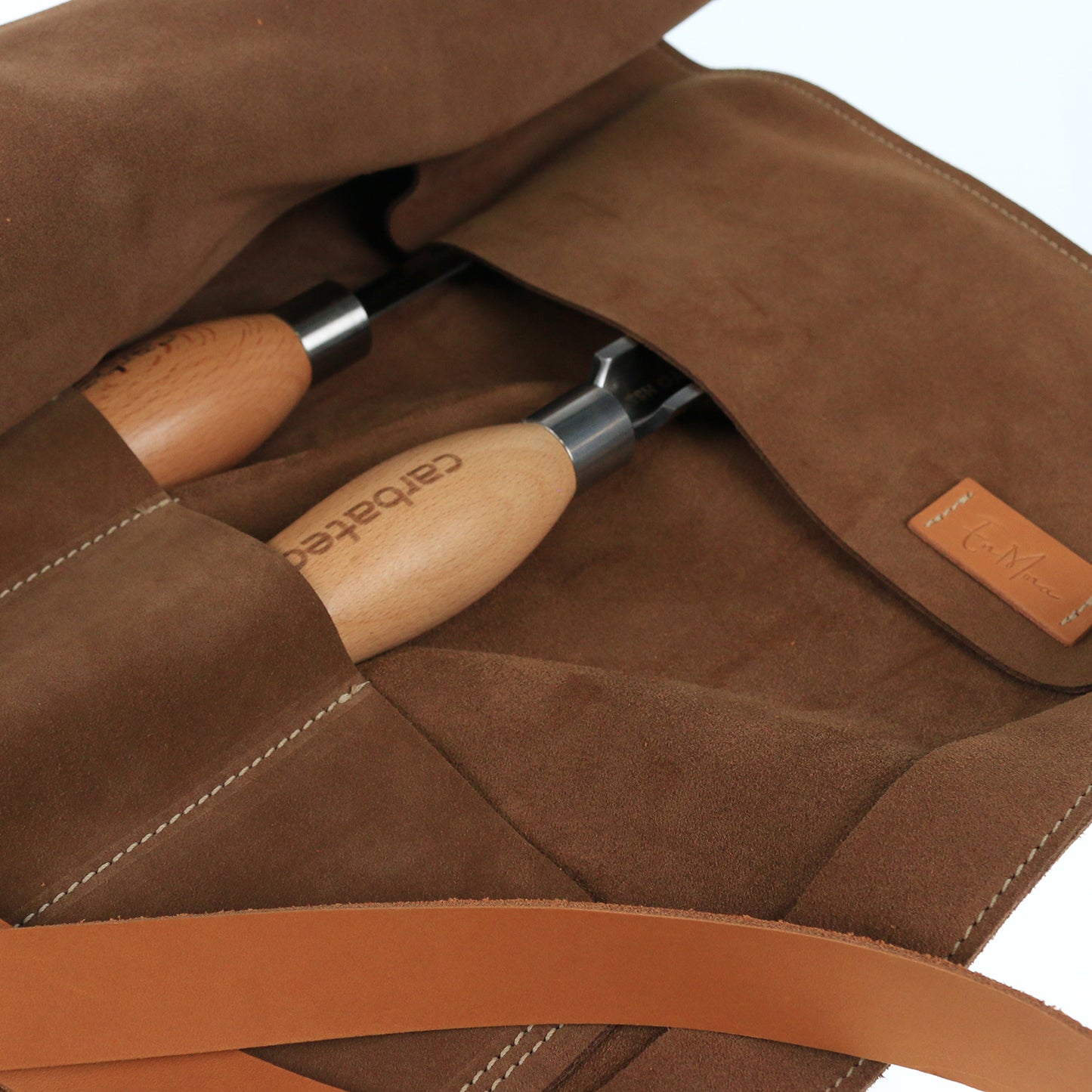 En Mina 8 Pocket Suede Woodturning Chisel Roll