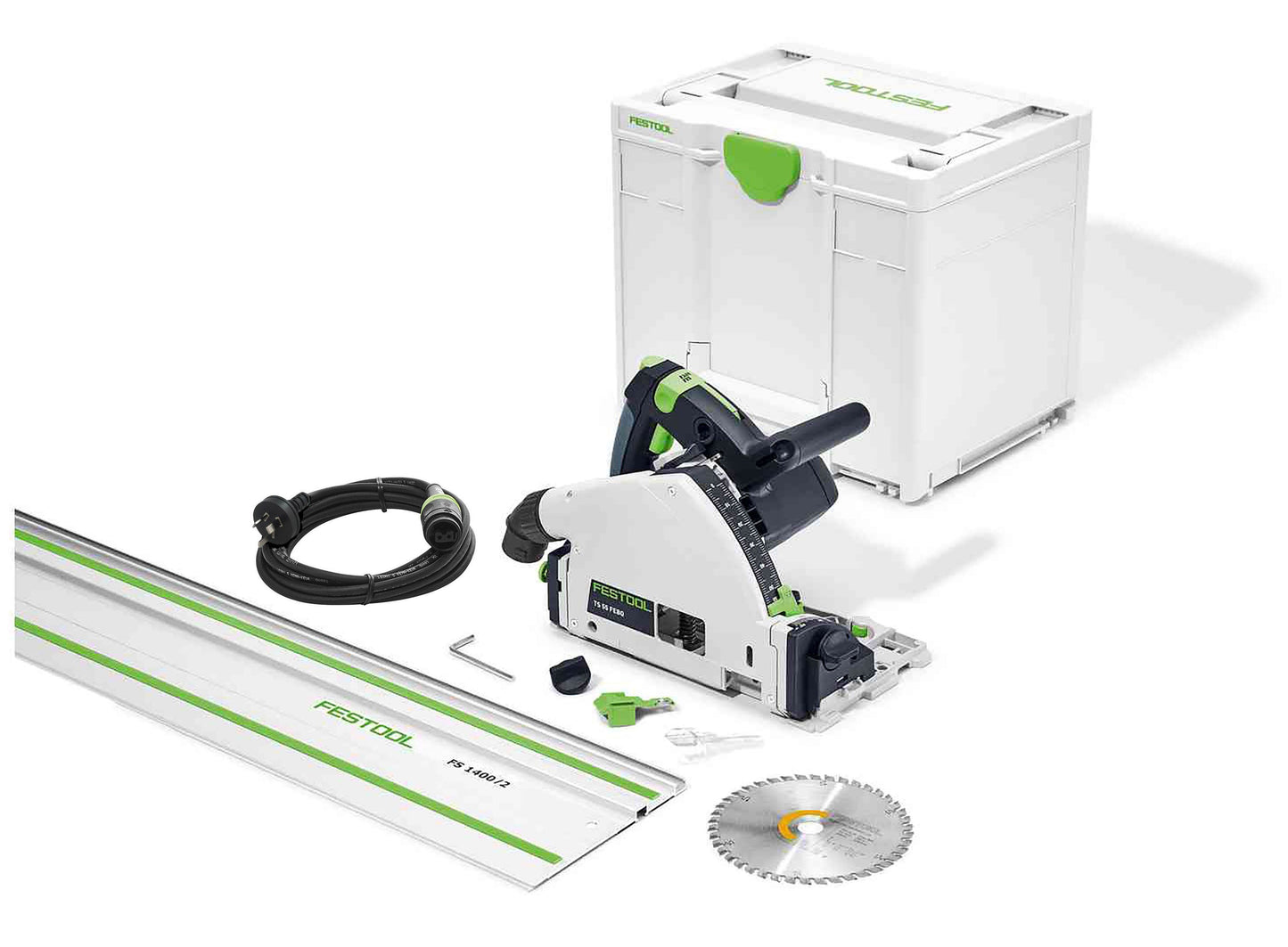 TS 55F 160mm Plunge Cut Saw in Systainer with 1400mm Rail