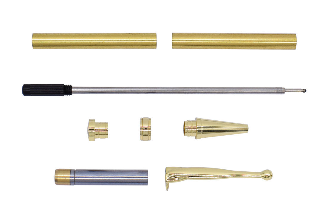 Carbatec Fancy Slimline Pen Kits Gold Finish - 5 Pack