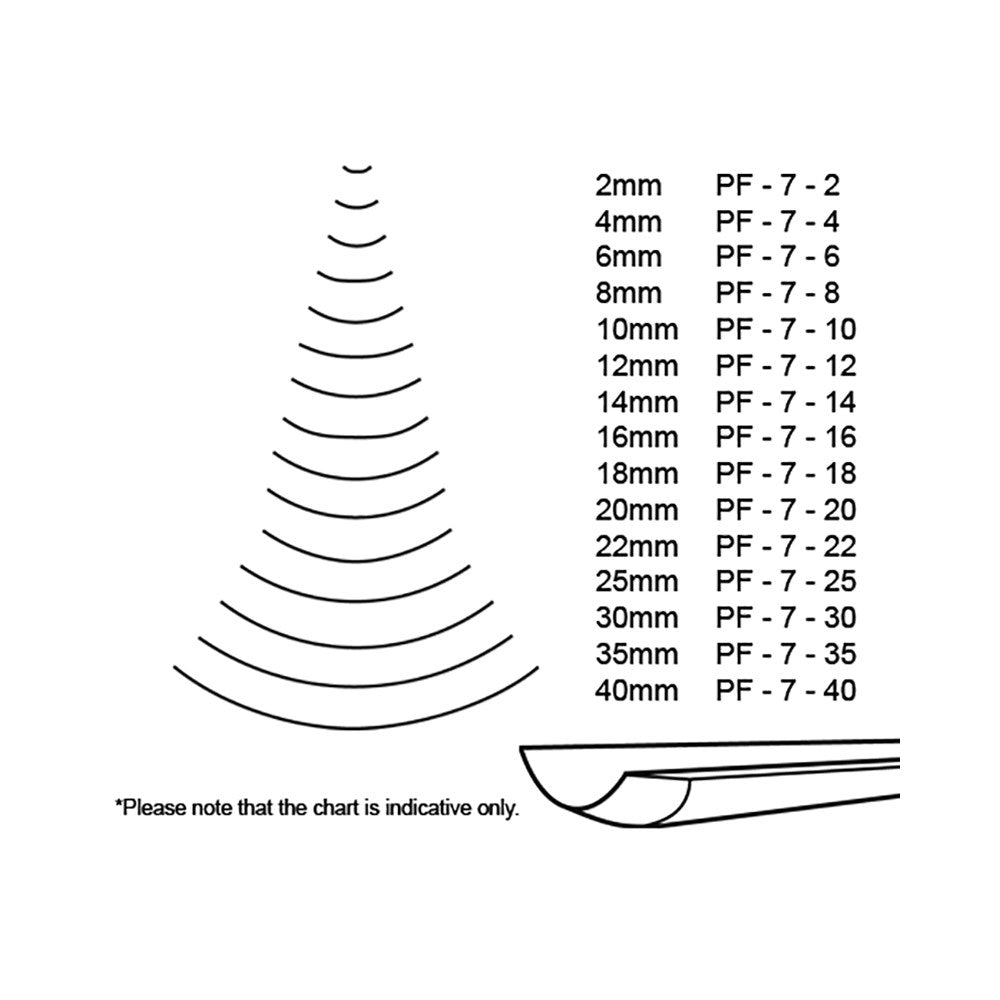 Pfeil Straight Gouge Chisel - 8mm - #7