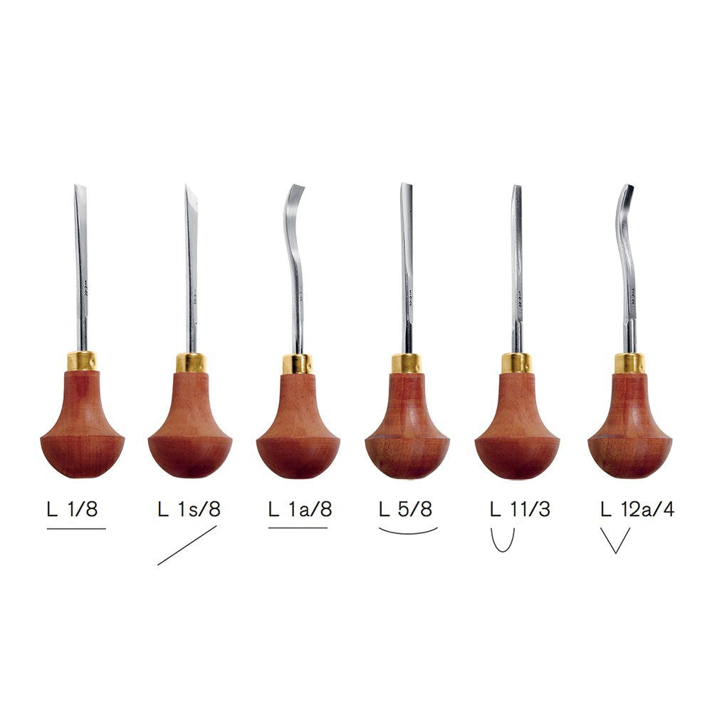 Pfeil Individual Lino Chisel - #1A sweep - Straight S/BENT - 8mm