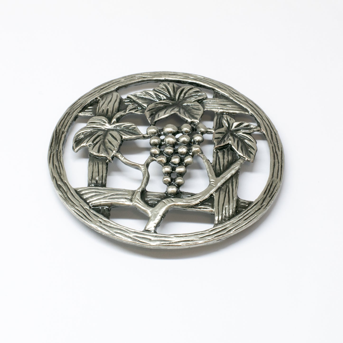 Carbatec Pewter Potpourri Lid - Grapevine
