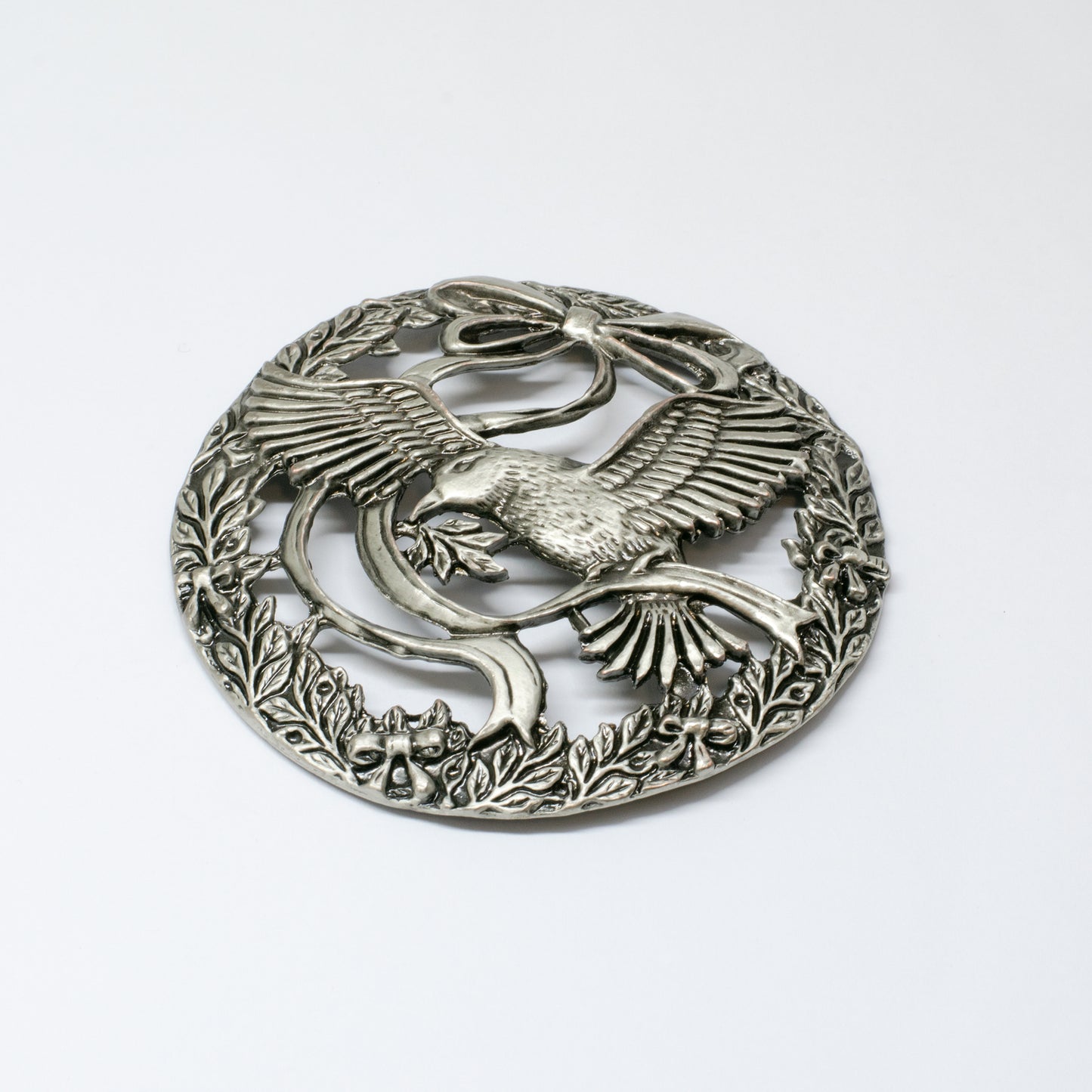 Carbatec Pewter Potpourri Lid - Bird and Bow