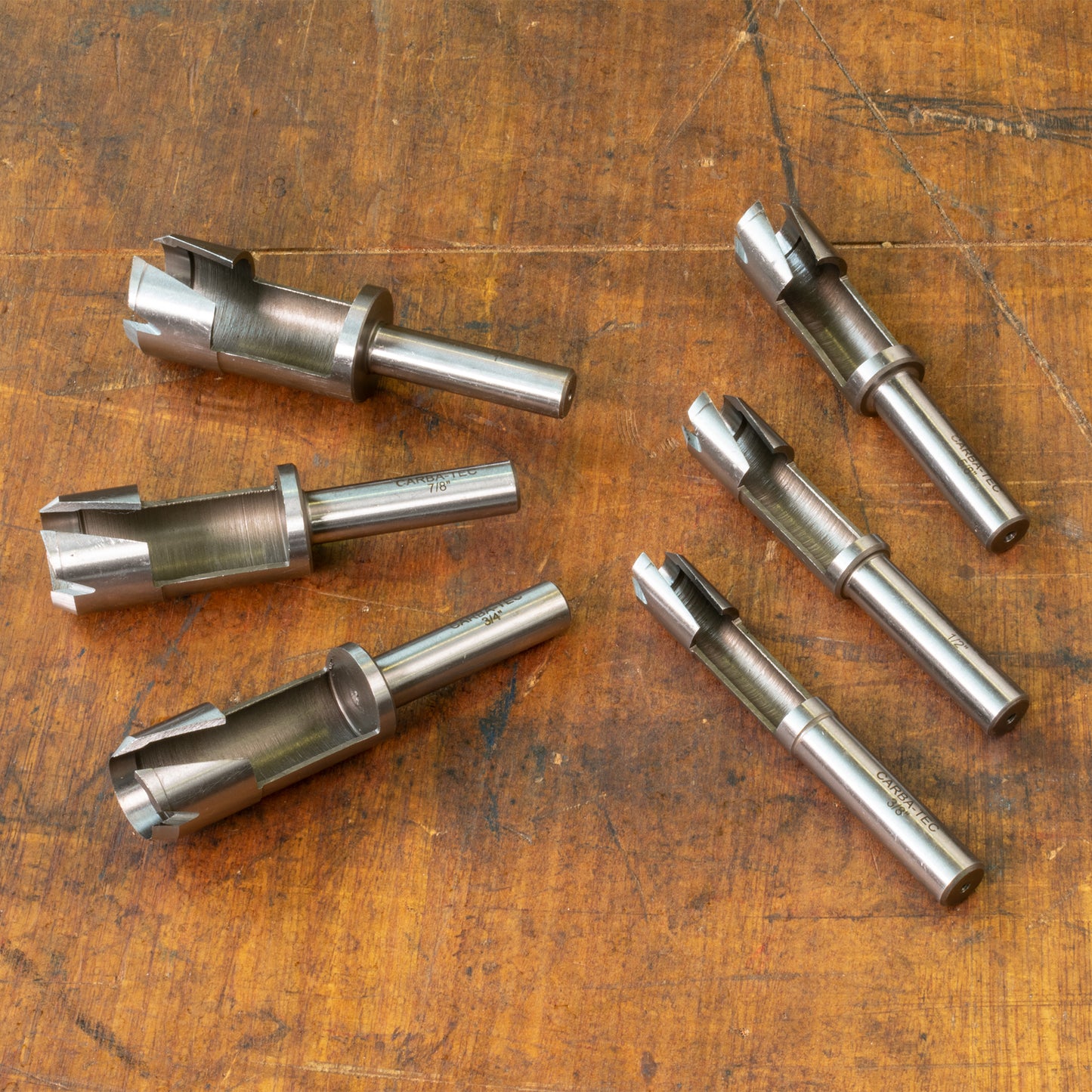 Carbatec 6 Piece Barrel Plug cutter Set