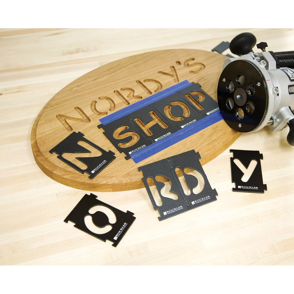 Rockler Signmaker's Kit Includes Number Kit - Letter Kit - Bushing & Bit
