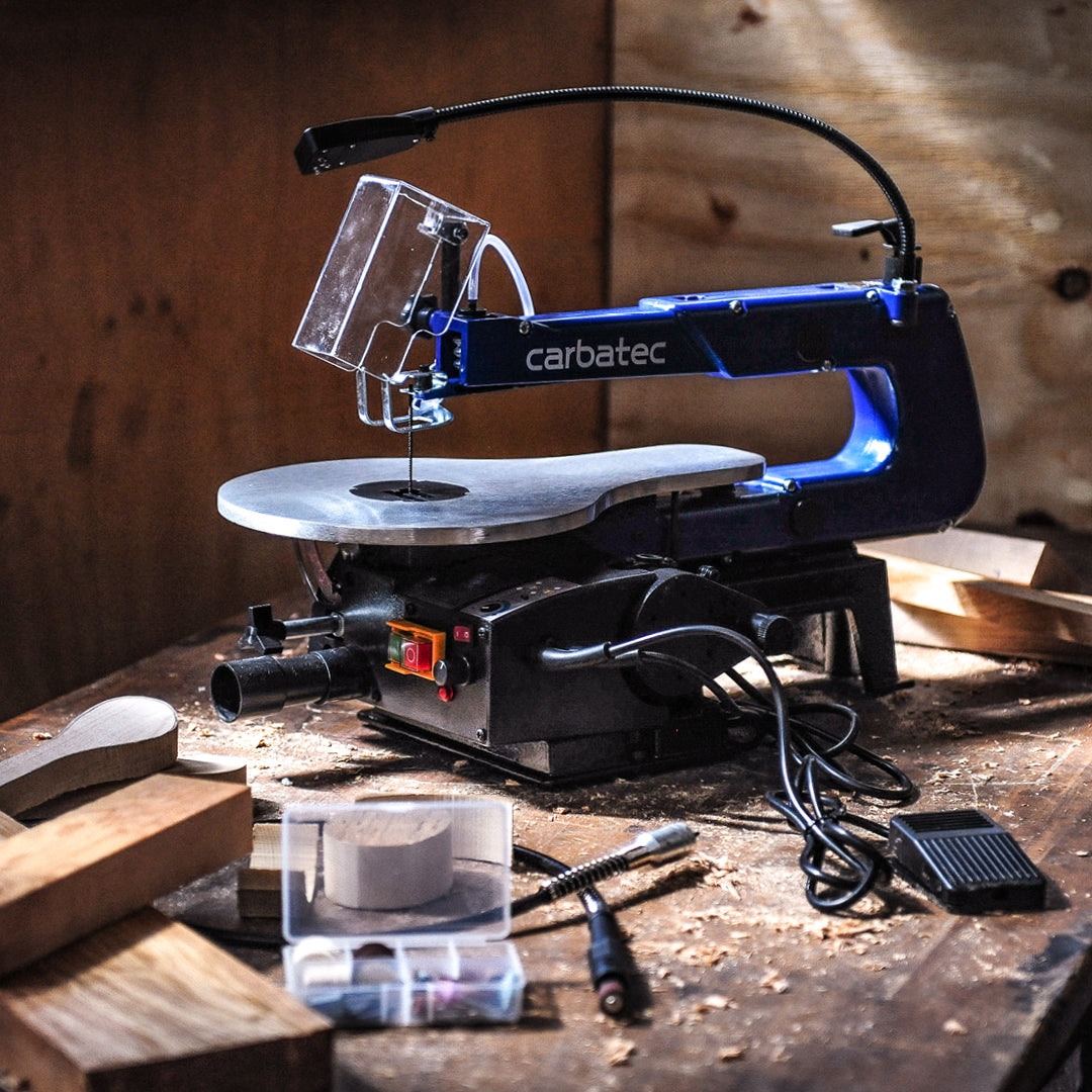 Carbatec 400mm Variable Speed Scroll Saw with Rotary Tool