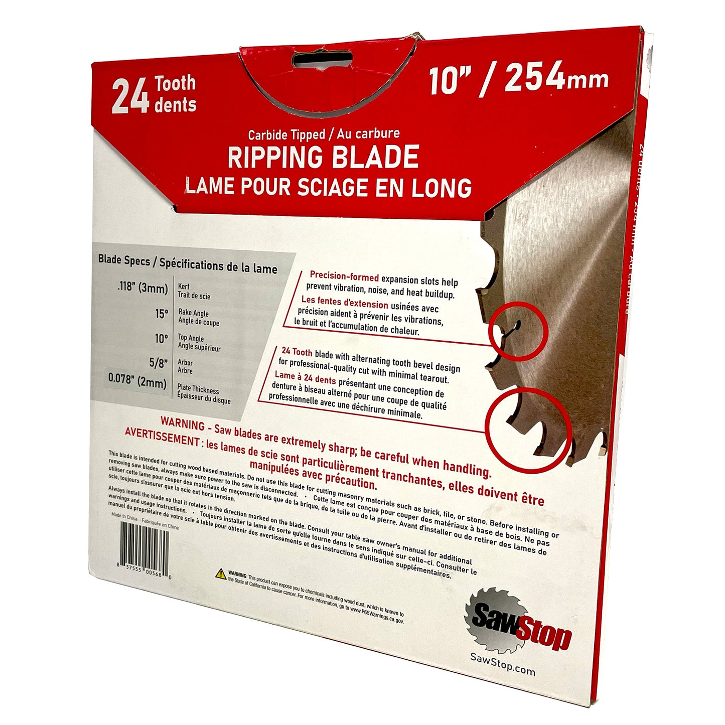 SawStop 24T Ripping Blade