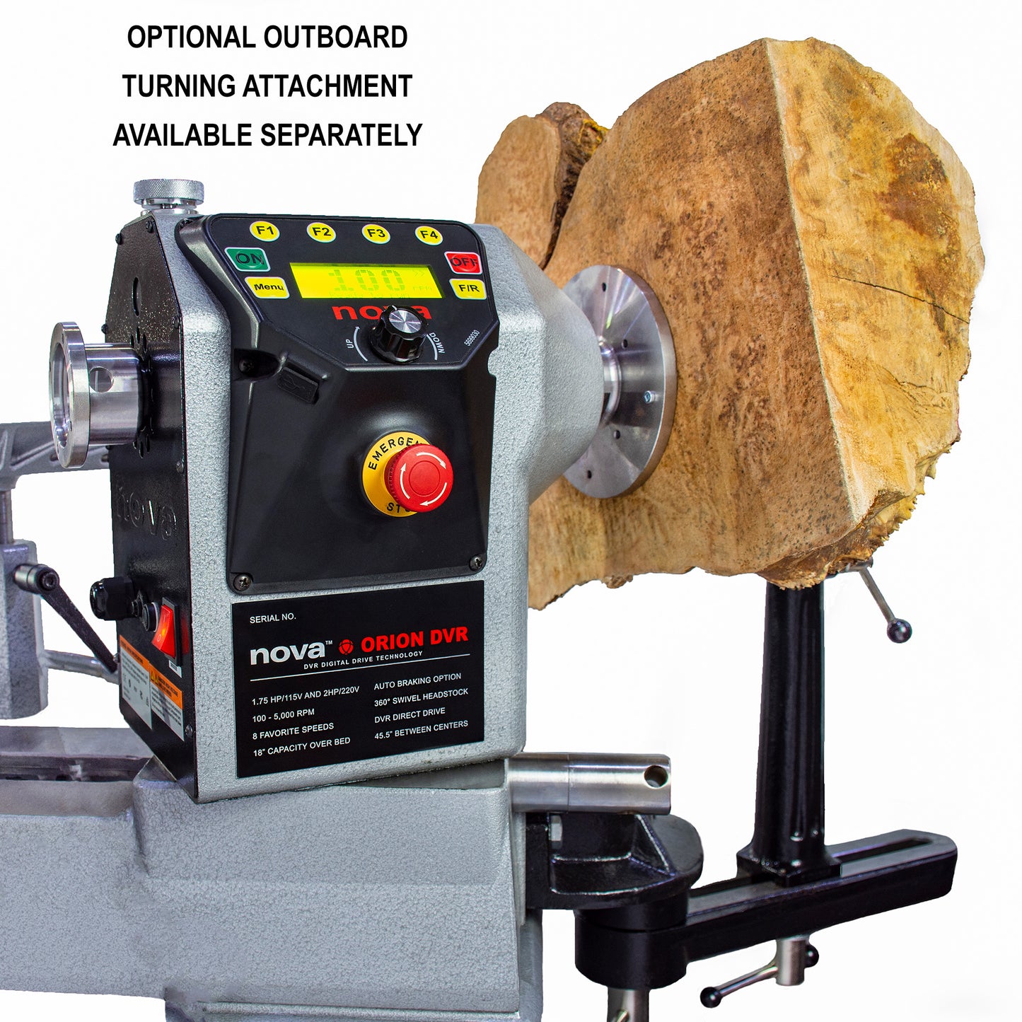 Nova Orion 18" x 22" DVR Lathe