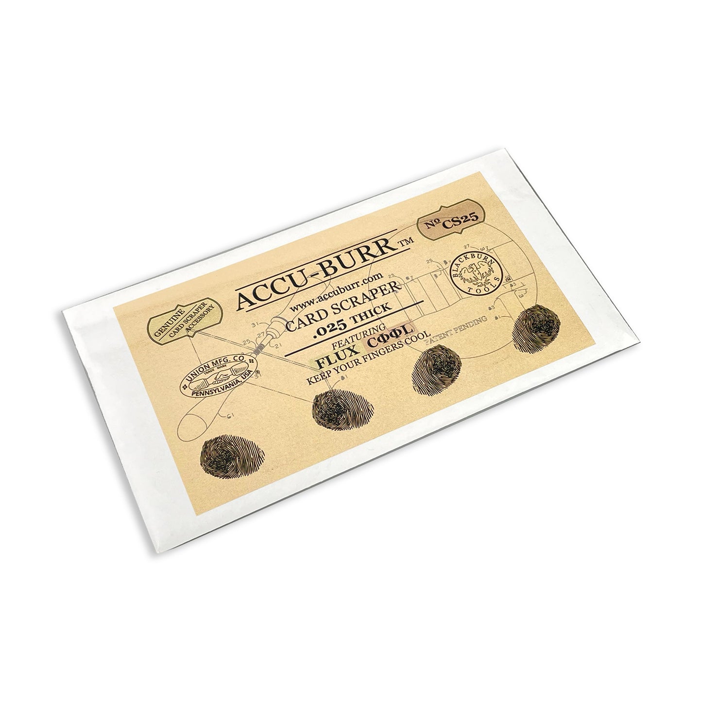 AAA ACCU-BURR™ Blue-Steel Card Scraper with Flux-Cool Magnet