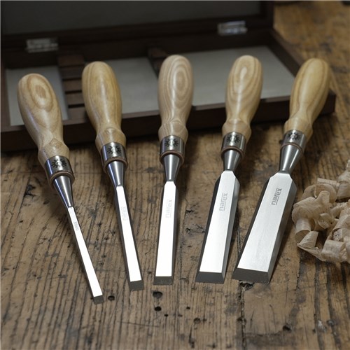 Narex Premium Richter Cryogenic 5pc Bevel Edge Chisel Set in Wooden ...