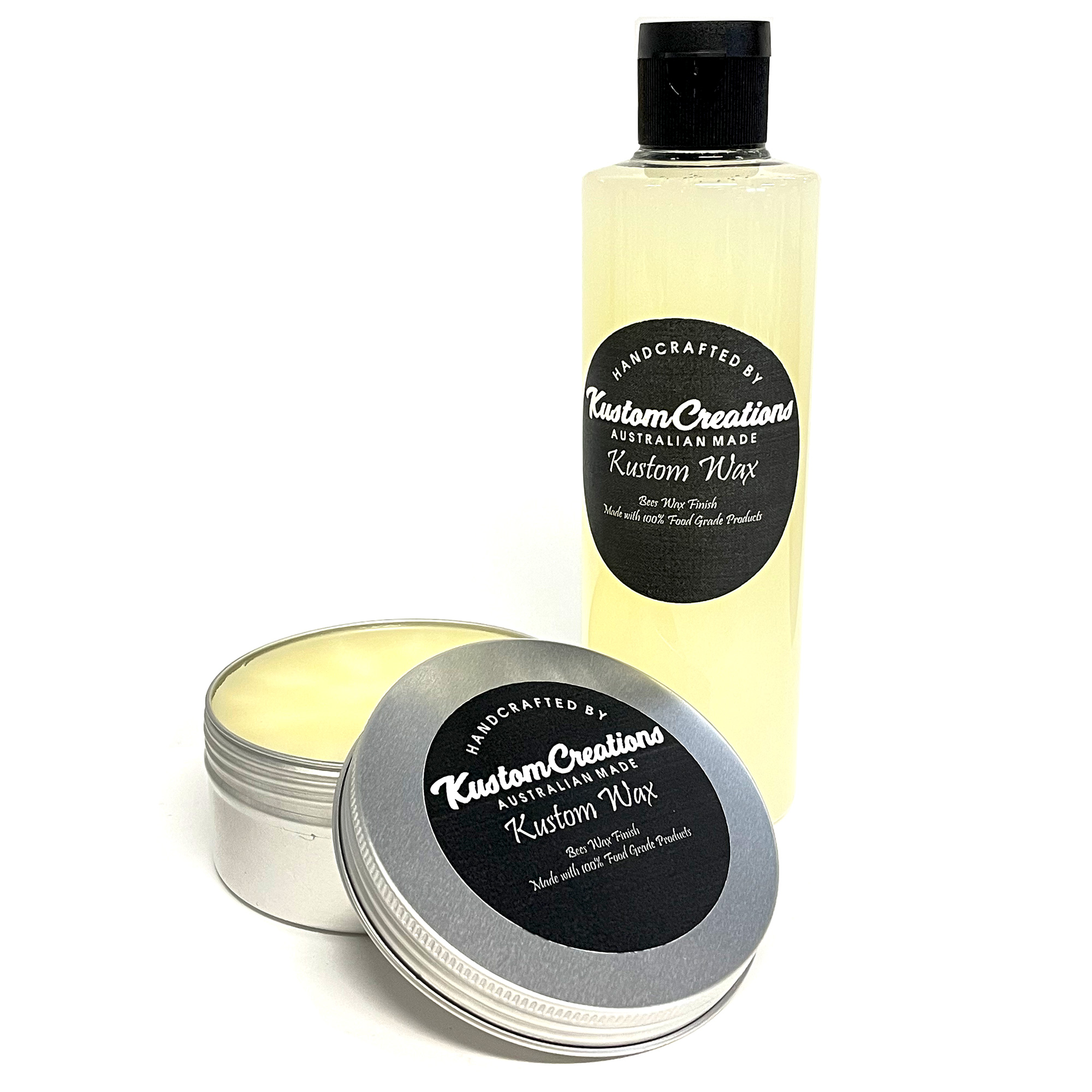 Kustom Wax Beeswax Paste and Liquid Set | Carbatec