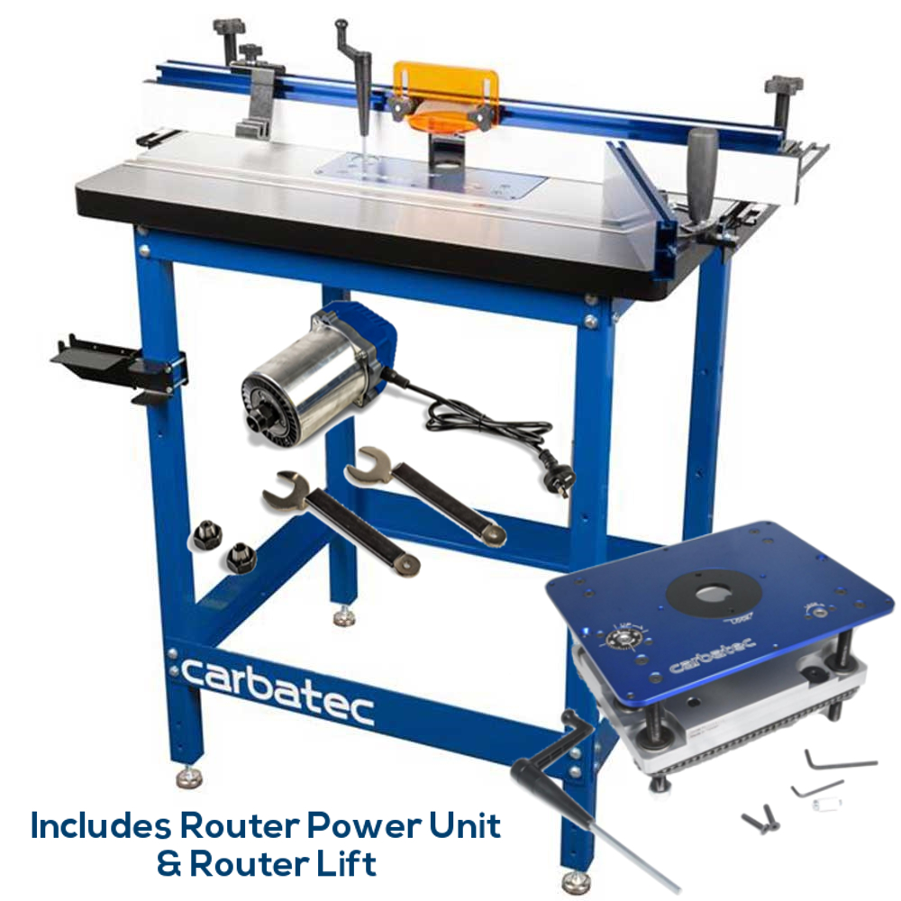 Carbatec Pro Powered Deluxe Router Table Kit With Cast Iron Top | Carbatec