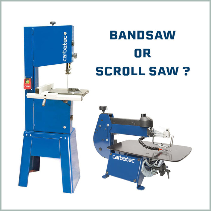 Photo of a bandsaw and a scroll saw