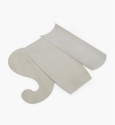 Lee Valley Super-Hard Curved Scraper Sets 0.6mm - 3 pce