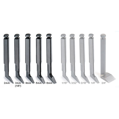 Veritas® Set of 5 Metric Blades to suit Router and Hinge Mortise Planes