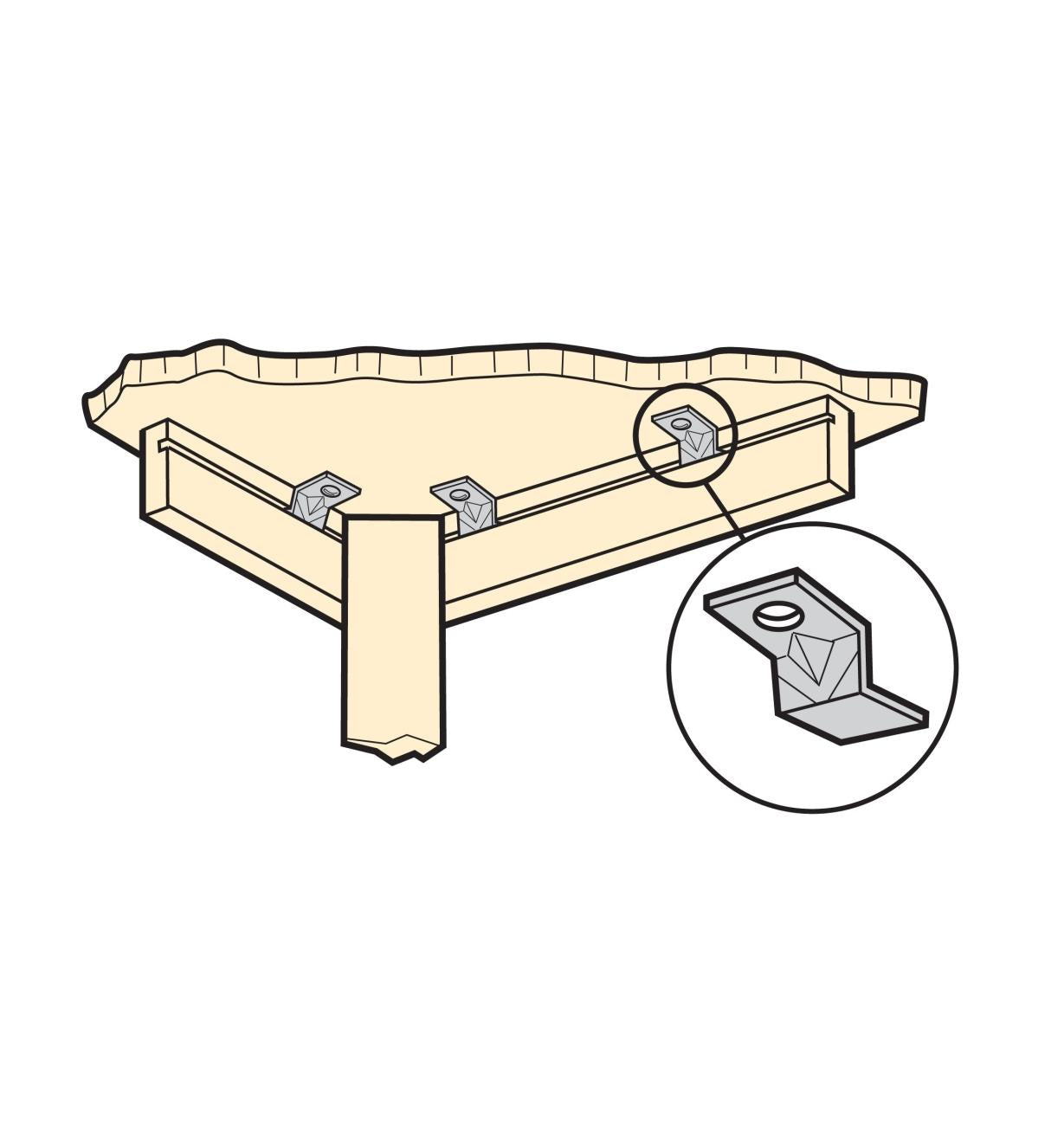 Lee Valley Tabletop Mounting Clamps