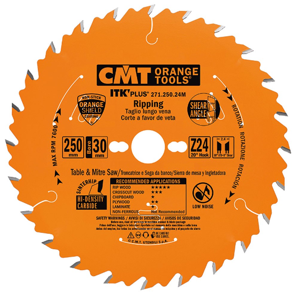 CMT Ultra ITK Ripping Blade - 250mm - 24 Tooth