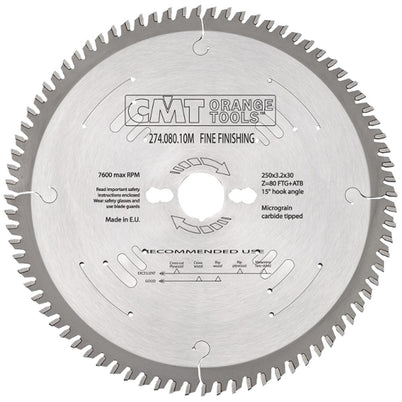 CMT Xtreme Fine Finishing Blade - 250mm - 80 Tooth