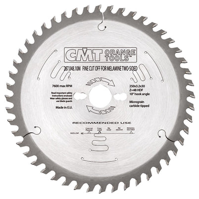 CMT Industrial Fine Cut-Off Blade for Two Sided Melamine - 300 - 60 Tooth