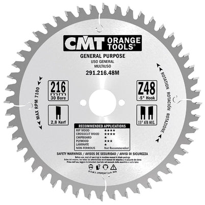 CMT Crosscut Saw Blade - 216mm