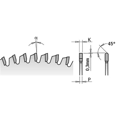 CMT Industrial Non-Ferrous Metal and Laminated Panel Blade - 216mm