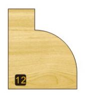 Arden Round Over Bit with Bearing - 12.7mm Radius 1/4" Shank